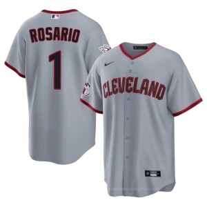 Cleveland Guardians Amed Rosario #1 Gray Men Baseball Jersey | 2026 Season Genuine rdwTbj41