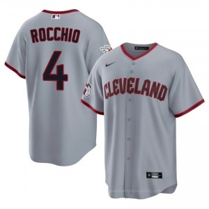 #4 Brayan Rocchio Classic Men Baseball Jersey | CLE Guardians Gray Fan Gear 5d8Mr415