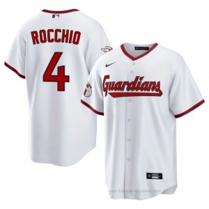 Brayan Rocchio #4 Cleveland Baseball Jersey | Durable Men White Embroidery Edition VS102159