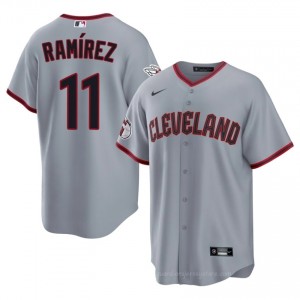 Jose Ramirez #11 Cleveland Baseball Jersey | Durable Men Gray Stitch Edition F5O23b65