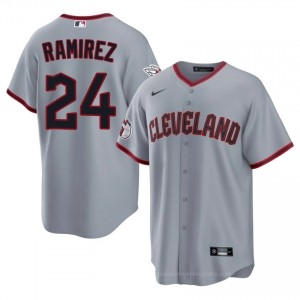 Manny Ramirez #24 Cleveland Baseball Jersey | Iconic Men Gray Stitch Edition 348BX076