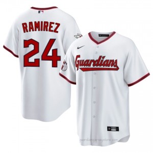 Cleveland Guardians Manny Ramirez #24 White Men Baseball Jersey | 2026 Season Authentic K1xHGG97