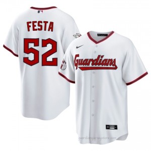 Matt Festa #52 Cleveland Baseball Jersey | Durable Men White Embroidery Edition 33A2u895