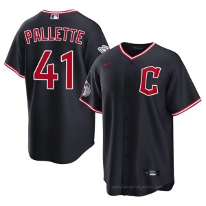 Navy Peyton Pallette #41 Guardians Baseball Stitch Jersey | Premium Men Fit 0T485428