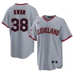 Steven Kwan #38 Cleveland Baseball Jersey | Exclusive Men Gray Stitch Edition 2k408459