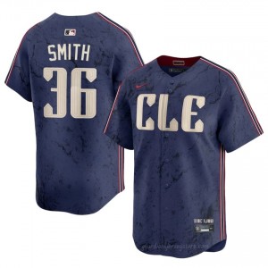 Cleveland Guardians Cade Smith #36 Navy Men City Connect Baseball Jersey | 2026 Season Pro-Grade 5MFYA731