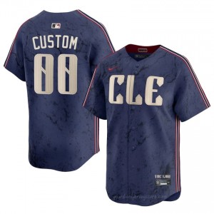 Navy Custom #00 Guardians Baseball City Connect Embroidery Jersey | Premium Men Fit DQN2CN40