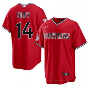 Larry Doby #14 Cleveland Baseball Jersey | Official Men Red Stitched Edition B0kHLk22