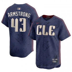 Shawn Armstrong #43 Cleveland City Connect Baseball Jersey | Official Men Navy Embroidery Edition 2tt78E30