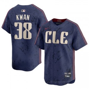 Steven Kwan #38 Cleveland City Connect Baseball Jersey | Durable Men Navy Embroidery Edition 4MJ7I748
