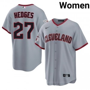 Austin Hedges #27 Cleveland Baseball Jersey | Exclusive Women Gray Stitched Edition 0k75Ls89