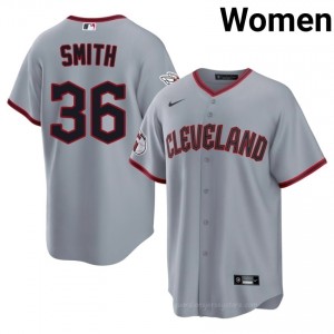 Gray Cade Smith #36 Guardians Baseball Stitched Jersey | Premium Women Fit SEw0X838