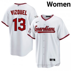 Cleveland Guardians Omar Vizquel #13 White Women Baseball Jersey | 2026 Season Pro-Grade j0H23820