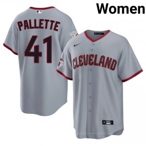 Peyton Pallette #41 Cleveland Baseball Jersey | Durable Women Gray Stitched Edition 4T1m6488