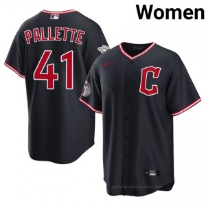 #41 Peyton Pallette Game-Day Women Baseball Jersey | CLE Guardians Navy Fan Gear 4T272176