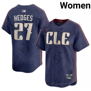 Austin Hedges #27 Cleveland City Connect Baseball Jersey | Durable Women Navy Stitch Edition BQrYq388