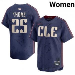 Navy Jim Thome #25 Guardians Baseball City Connect Stitch Jersey | Professional Women Fit h1cJJr89