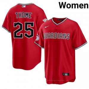 Jim Thome #25 Cleveland Baseball Jersey | Durable Women Red Embroidery Edition 57u00c23