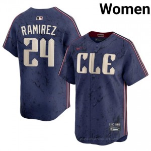 Cleveland Guardians Manny Ramirez #24 Navy Women City Connect Baseball Jersey | 2026 Season Pro-Grade 6rJ1dq53