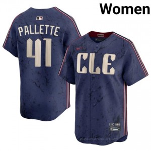 Peyton Pallette #41 Cleveland City Connect Baseball Jersey | Iconic Women Navy Stitch Edition 2m138g32