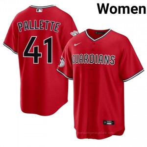 Red Peyton Pallette #41 Guardians Baseball Embroidery Jersey | Professional Women Fit 3066lp65