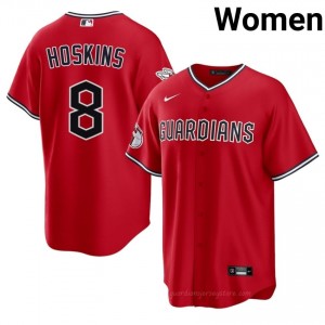 Red Rhys Hoskins #8 Guardians Baseball Embroidery Jersey | MLB Women Fit E4CF6D62
