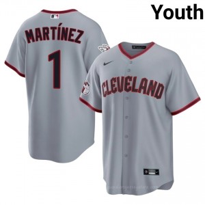 Cleveland Guardians Angel Martinez #1 Gray Youth Baseball Jersey | 2026 Season Authentic 30Rl8m24
