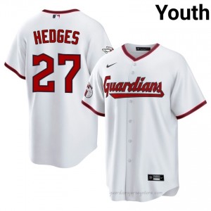 White Austin Hedges #27 Guardians Baseball Stitched Jersey | Professional Youth Fit 0GS25f94