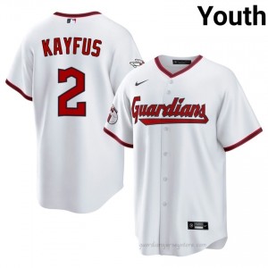 Cleveland Guardians CJ Kayfus #2 White Youth Baseball Jersey | 2026 Season Pro-Grade t330eN21