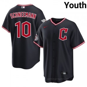 #10 Daniel Schneemann Gameday Youth Baseball Jersey | CLE Guardians Navy Fan Gear kWB37k67