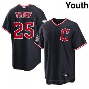 Navy Jim Thome #25 Guardians Baseball Embroidery Jersey | Limited Youth Fit 1eTX4617