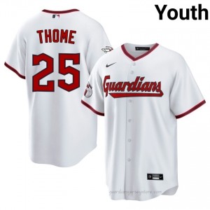 Jim Thome #25 Cleveland Baseball Jersey | Iconic Youth White Stitched Edition x0K3ms85