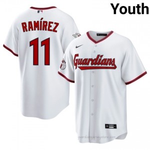 #11 Jose Ramirez Gameday Youth Baseball Jersey | CLE Guardians White Fan Gear d3uE2260