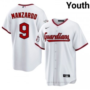 Kyle Manzardo #9 Cleveland Baseball Jersey | Exclusive Youth White Stitched Edition v5YAFu65