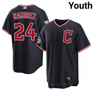Cleveland Guardians Manny Ramirez #24 Navy Youth Baseball Jersey | 2026 Season Genuine c1428636