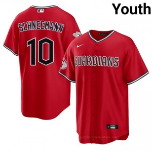 Red Daniel Schneemann #10 Guardians Baseball Stitch Jersey | MLB Youth Fit 0qUEUi81