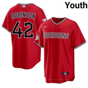 Cleveland Guardians Jackie Robinson #42 Red Youth Baseball Jersey | 2026 Season Game 065e1411