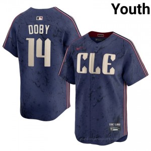 Larry Doby #14 Cleveland City Connect Baseball Jersey | Iconic Youth Navy Stitched Edition 0RaFT465
