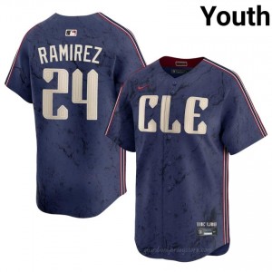Navy Manny Ramirez #24 Guardians Baseball City Connect Stitched Jersey | Professional Youth Fit wK1YJX92